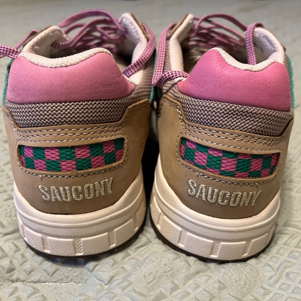 Saucony Shadow 5000 shoes Pink Teal Tan NEW WITHOUT BOX - Picture 4 of 8